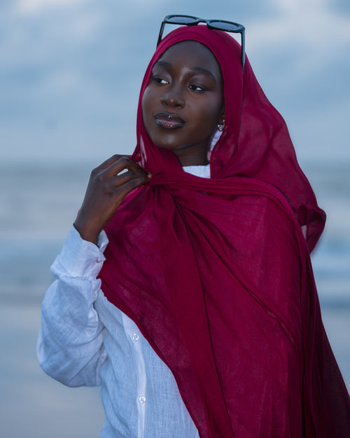Brugundy- Premium Modal Hijab